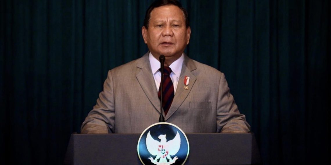 Presiden Prabowo Subianto menjadi pembicara pada sesi pembicaraan bersama Presiden Republik Indonesia dalam World Governments Summit 2025 yang dilakukan melalui konferensi video, pada Kamis, 13 Februari 2025. (foto: istimewa)