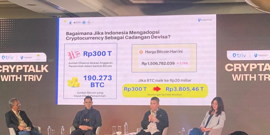 Diskusi dengan tema Harnessing Cryptocurrency:Innovative Strategies for Corporate Financial Management, Rabu (26/2/2025).