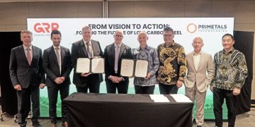 Penandatanganan kesepakatan PT Gunung Raja Paksi Tbk (GRP) dengan Primetals Technologies Ltd.