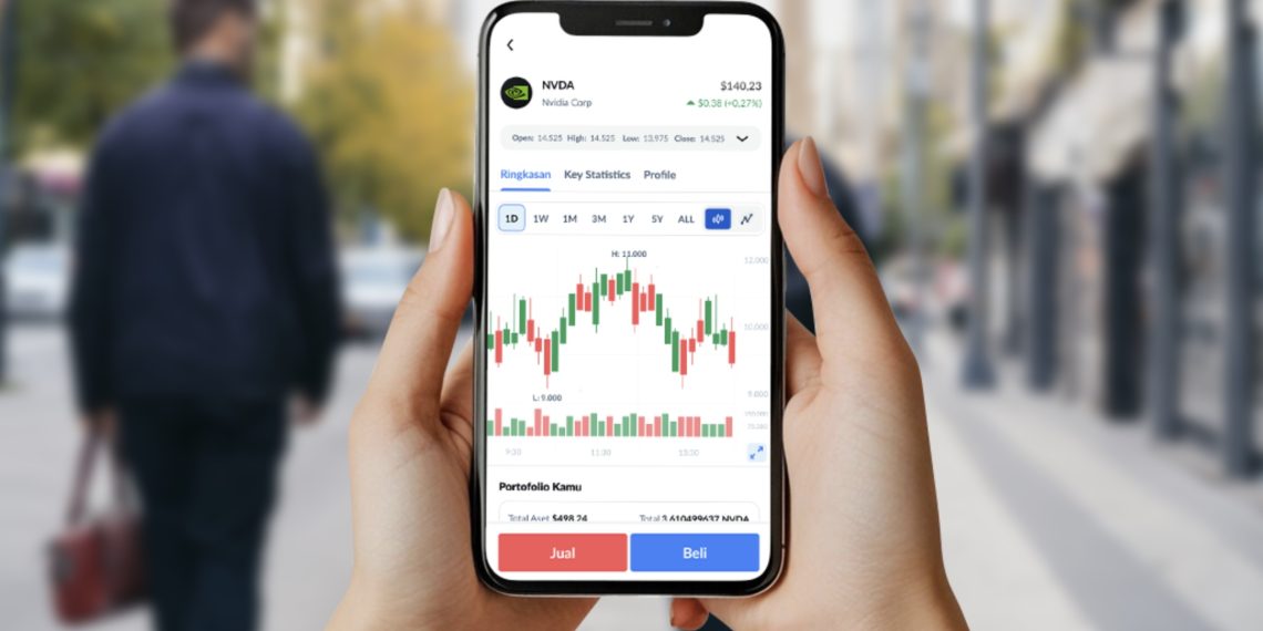 Ilustrasi investasi saham AS