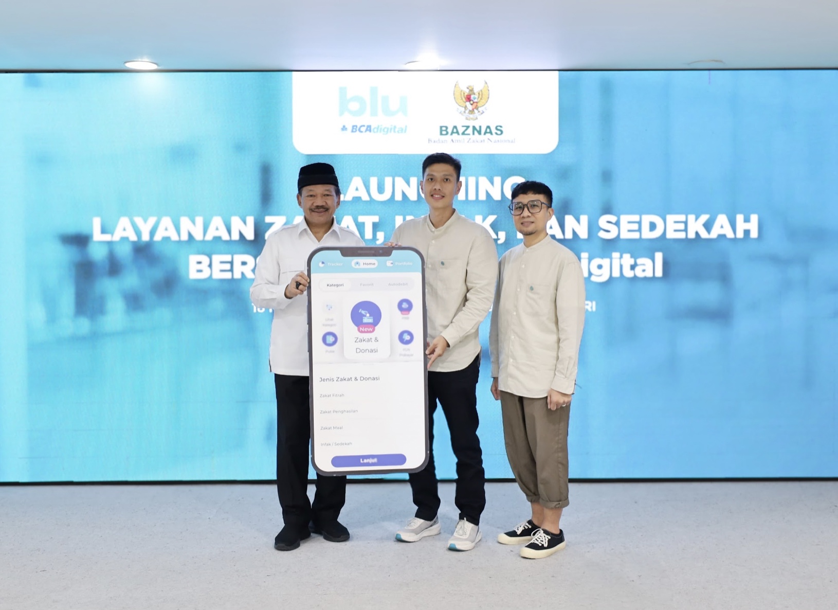 BCA Digital bekerja sama dengan Badan Amil Zakat Nasional (BAZNAS) menghadirkan pembayaran zakat, infak dan sedekah melalui aplikasi blu by BCA Digital