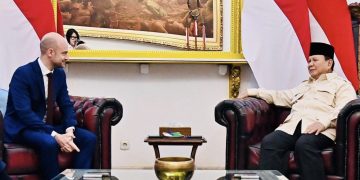 Presiden Prabowo Subianto menerima kunjungan kehormatan Menteri Eropa dan Urusan Luar Negeri Republik Prancis, Jean-Noël Barrot di Istana Merdeka, Jakarta, pada Rabu, 26 Maret 2025. (Foto: BPMI Setpres)