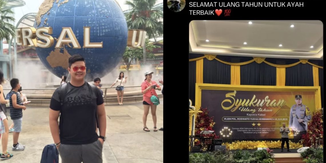 Tangkapan layar di akun Instagram Ghazyendha Aditya Pratama yang viral usai ucapkan ulang tahun berbayar ke Kapolde Kalsel. (foto:istimewa)