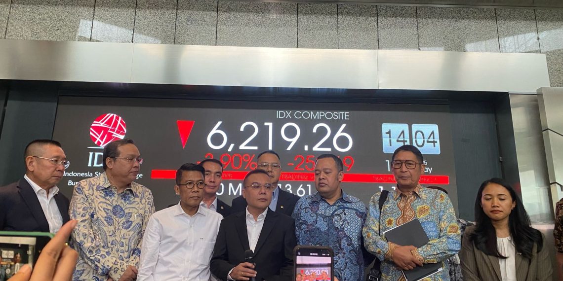 Dasco Cs Sambangi BEI Usai IHSG Longsor 6,12 Persen