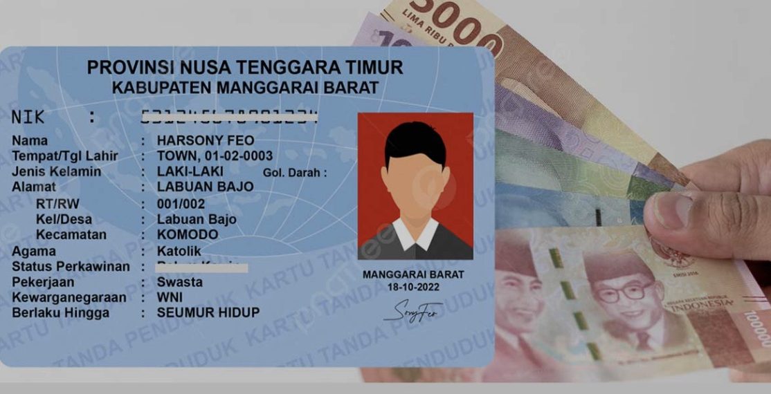 ilustrasi NIK KTP penerima bansos