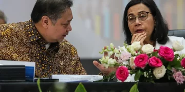 Sri Mulyani dan Airlangga Hartarto