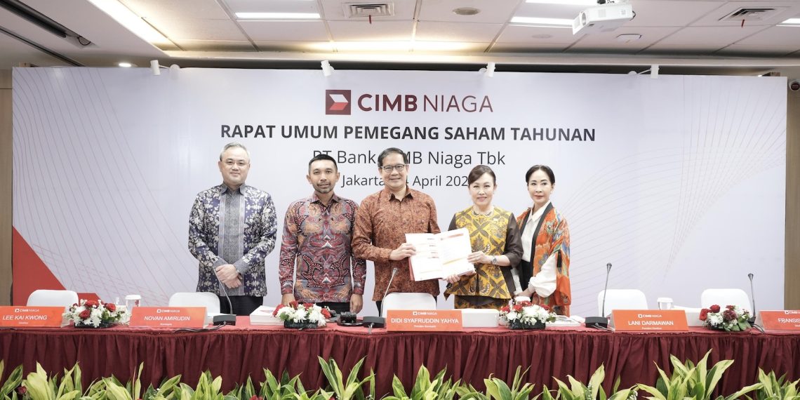 Rapat Umum Pemegang Saham Tahunan (RUPST) PT Bank CIMB Niaga Tbk (CIMB Niaga), pada Senin (14/4)