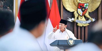 Presiden Prabowo Subianto saat memimpin Sidang Kabinet Paripurna di Ruang Sidang Kabinet, Istana Kepresidenan Jakarta, pada Senin, 5 Mei 2025.