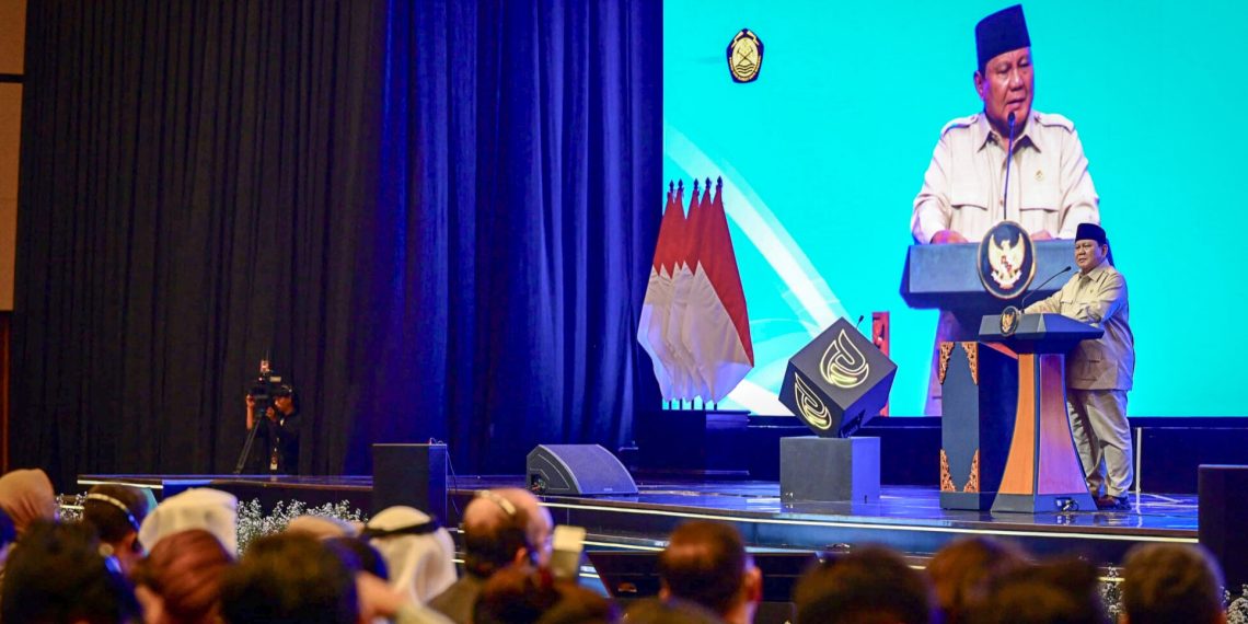 Presiden menyampaikan sambutan pada pembukaan Konvensi dan Pameran Tahunan ke-49 Indonesian Petroleum Association (IPA Convex) Tahun 2025 yang digelar di Nusantara Hall, ICE BSD, Tangerang, Rabu, 21 Mei 2025. (Foto: BPMI Setpres)