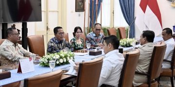 Presiden Prabowo Subianto memanggil jajaran Badan Pengusahaan (BP) Batam di Istana Merdeka, Jakarta, pada Kamis, 22 Mei 2025. (Foto: BPMI Setpres)