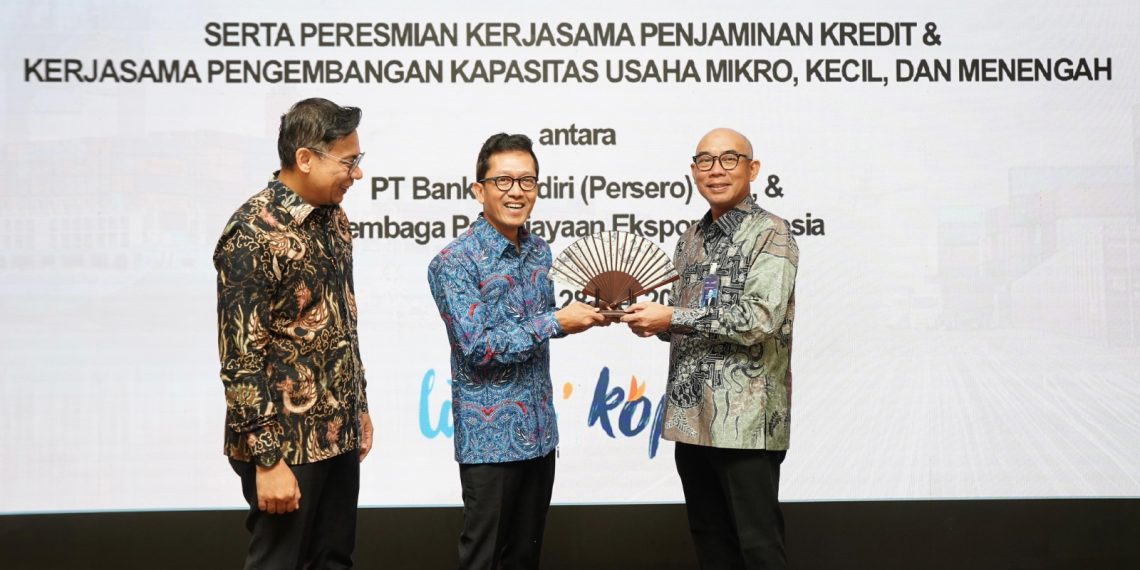 Penandatanganan PKS Bank Mandiri dan LPEI