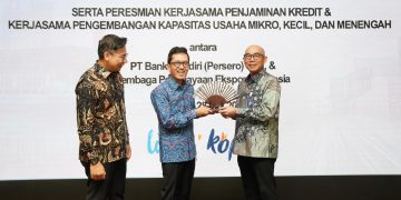 Penandatanganan PKS Bank Mandiri dan LPEI