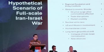 Wakil Ketua Dewan Pengawas Danantara, Muliaman D. Hadad dalam Midyear Outlook 2025: Managing Risk & Sustainability in Economic Uncertainty & Cyberheist, yang diselenggarakan Infobank Media Group, di Jakarta, Selasa, 24 Juni 2025.