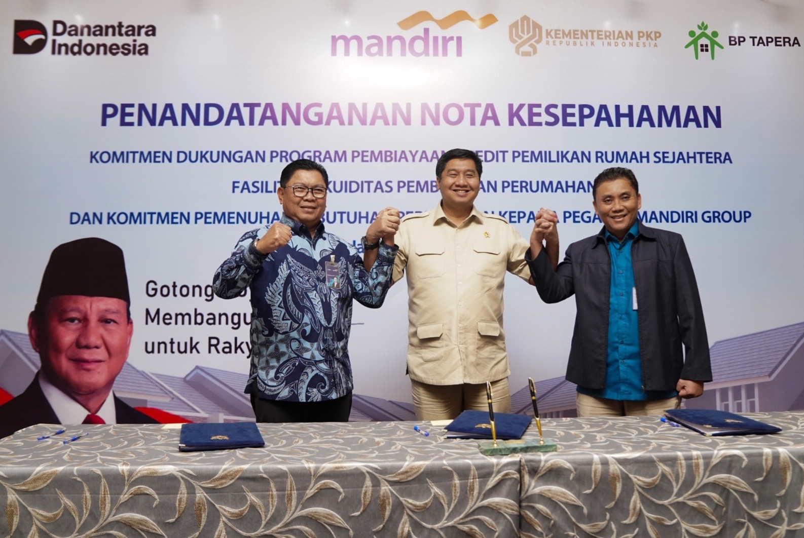 Bank Mandiri dengan Kementerian Perumahan dan Kawasan Permukiman serta BP Tapera