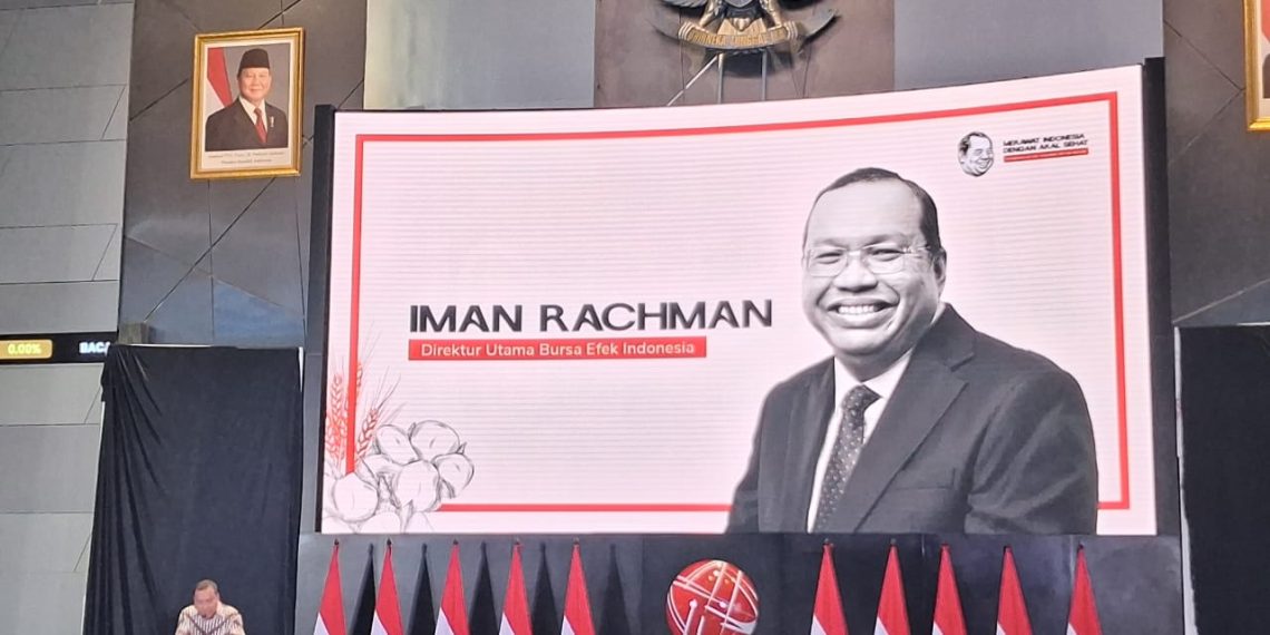 Direktur Utama PT Bursa Efek Indonesia (BEI), Iman Rachman
