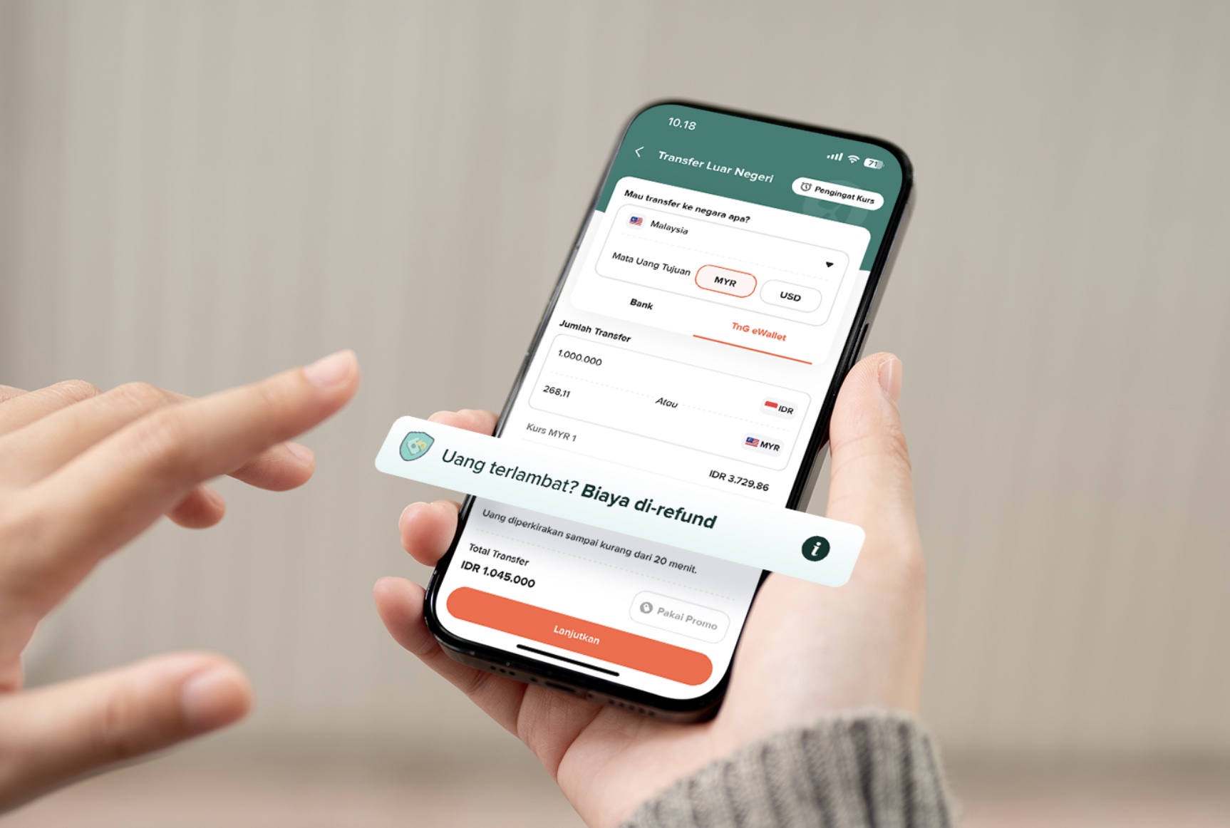 Layanan transfer luar negeri Flip