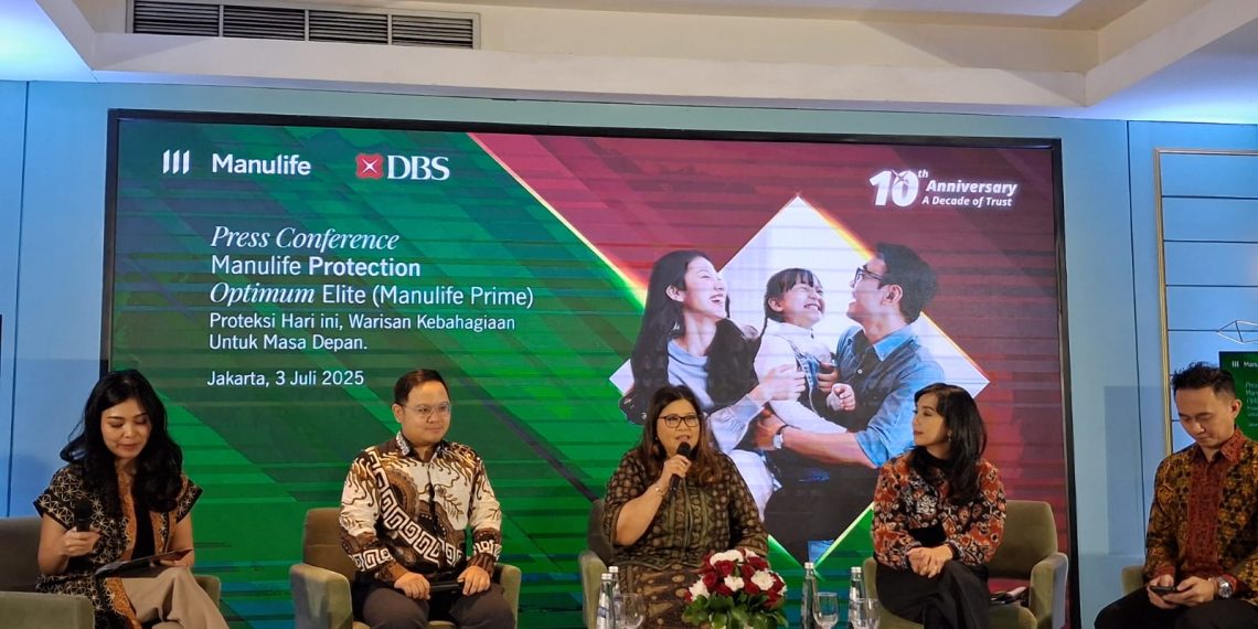 Peluncuran produk Manulife Protection Optimum Elite (Manulife PRIME), di Jakarta, Kamis, 3 Juli 2025. (Foto: Rifa)