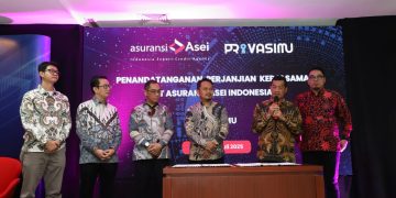 Peluncuran Asuransi Risiko Siber di Jakarta, Selasa, 8 Juli 2025.