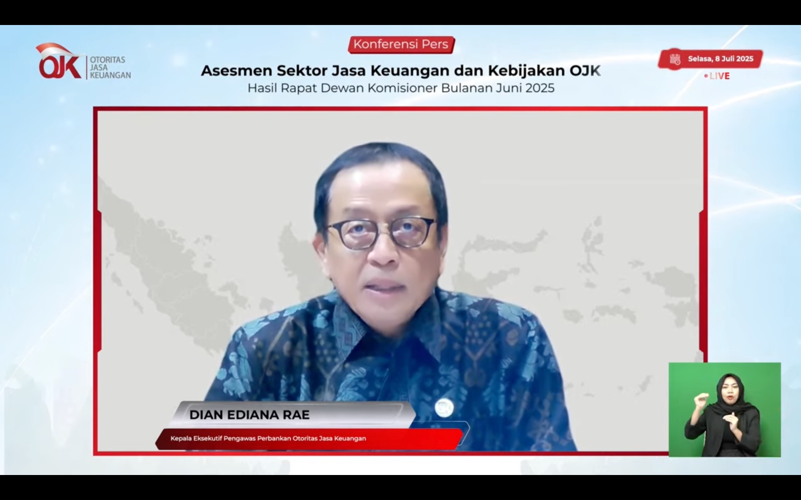 Kepala Eksekutif Pengawas Perbankan OJK, Dian Ediana Rae