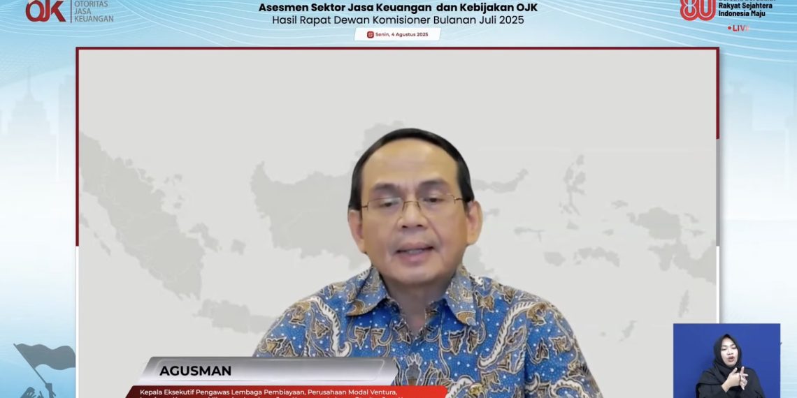 Kepala Eksekutif Pengawas Lembaga Pembiayaan, Perusahaan Modal Ventura, Lembaga Keuangan Mikro dan Lembaga Jasa Keuangan Lainnya OJK Agusman