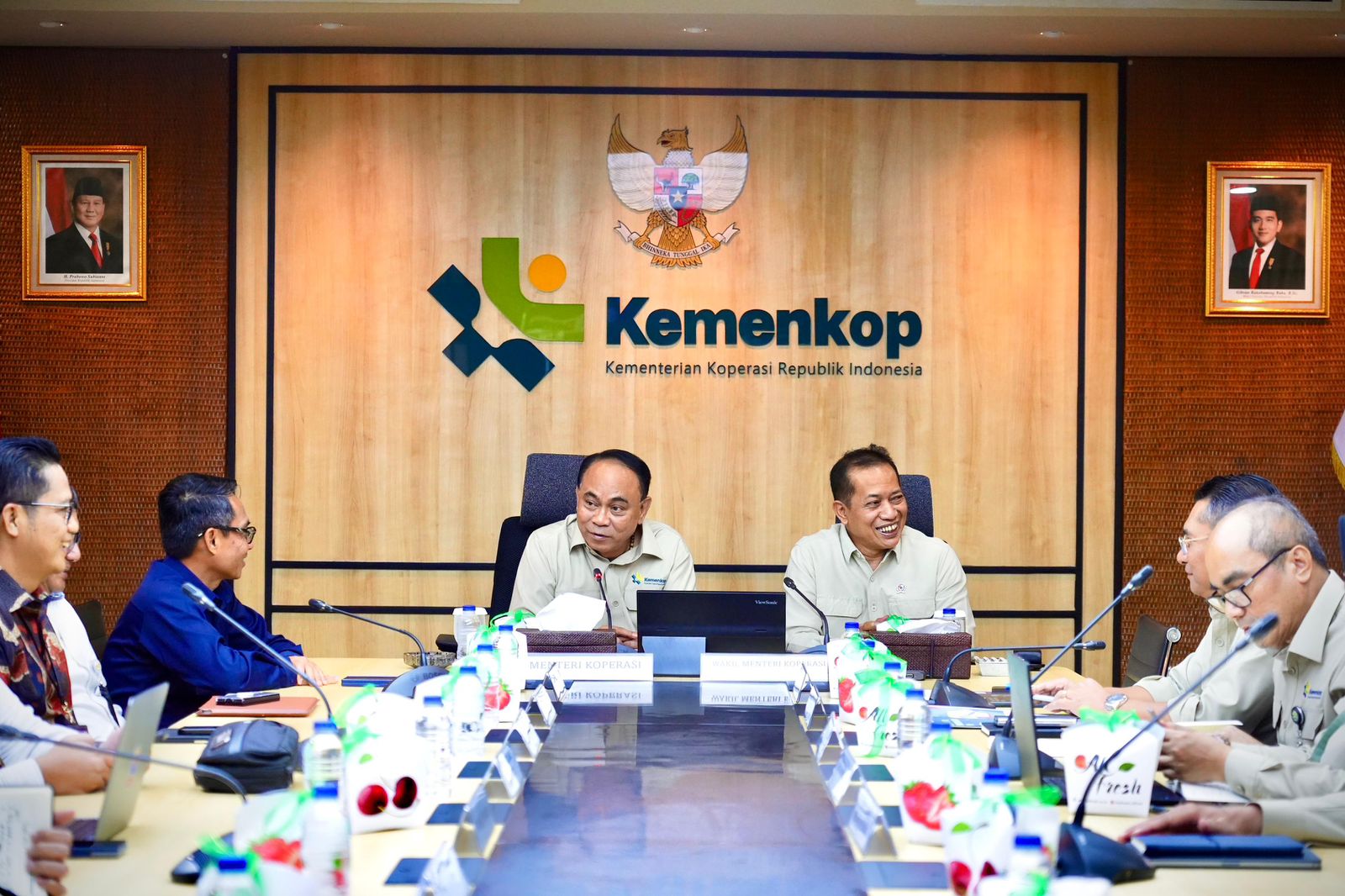 Audiensi Kemenkop dengan jajaran PT Telkom Indonesia, di Jakarta, Selasa (19/8).