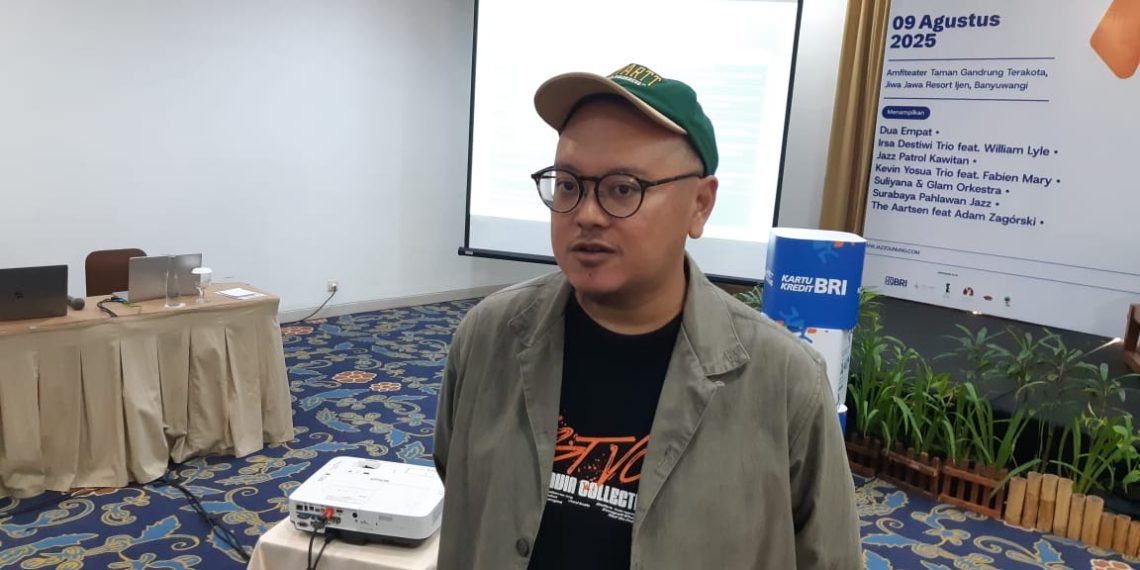 CEO Jazz Gunung Indonesia, Bagas Indyatmono di Banyuwangi, Jumat, 8 Agustus 2025.