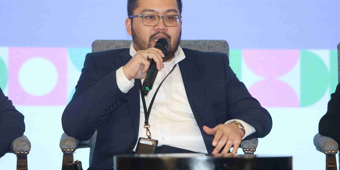 VP Digital Retail Banking Bank Mandiri, Harry Sofri Putranda, dalam acara Growth Summit 2025 yang digelar Moengage dan Infobank Digital, di Grand Ballroom Hotel Kempinski, Jakarta, Kamis, 7 Agustus 2025. (Foto: Zaenal Abdurrani)