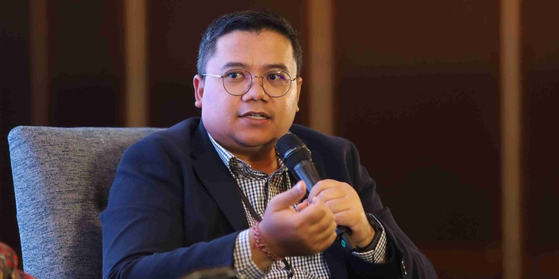 Head of Bullion Business PT Pegadaian, Kadek Eva Saputra, dalam acara Growth Summit 2025 yang digelar Moengage dan Infobank Digital, di Grand Ballroom Hotel Kempinski, Jakarta, Kamis, 7 Agustus 2025.