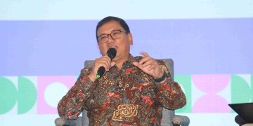 Ketua Bidang IT & Operation Perbanas, Toto Prasetio, dalam acara Growth Summit 2025 yang digelar Moengage dan Infobank Digital, di Grand Ballroom Hotel Kempinski, Jakarta, Kamis, 7 Agustus 2025.
