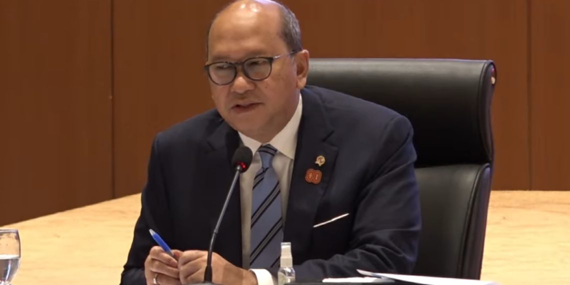 Menteri Investasi dan Hilirisasi/Kepala Badan Koordinasi Penanaman Modal (BKPM), Rosan Perkasa Roeslani, dalam konferensi pers RAPBN dan Nota Keuangan 2026, di Jakarta, Jumat, 15 Agustus 2025.