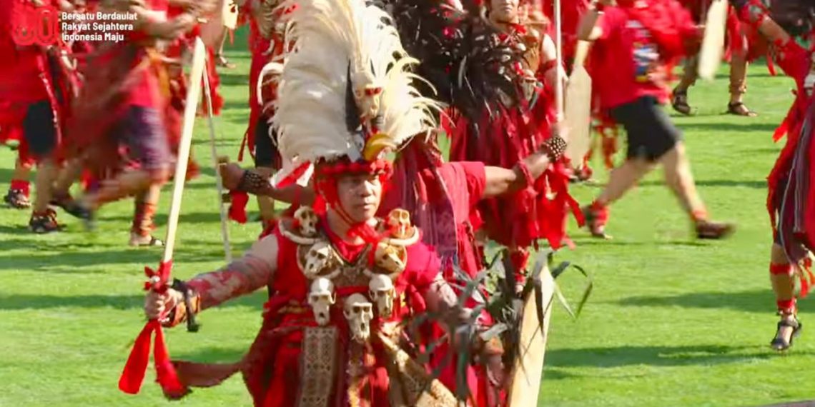 Tarian Kabasaran Tampil Memukau di Upacara HUT ke-80 Kemerdekaan RI