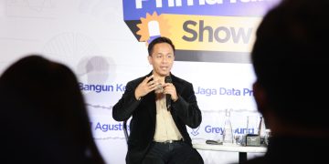 Vice President Cyber Security Risk PT Bank Central Asia Tbk (BCA), Sugianto Wono dalam acara Media Gathering Prima Talkshow bertema “Bangun Ketahanan Siber, Jaga Data Pribadi di Era Digital” di Jakarta, Rabu, 27 Agustus 2025.