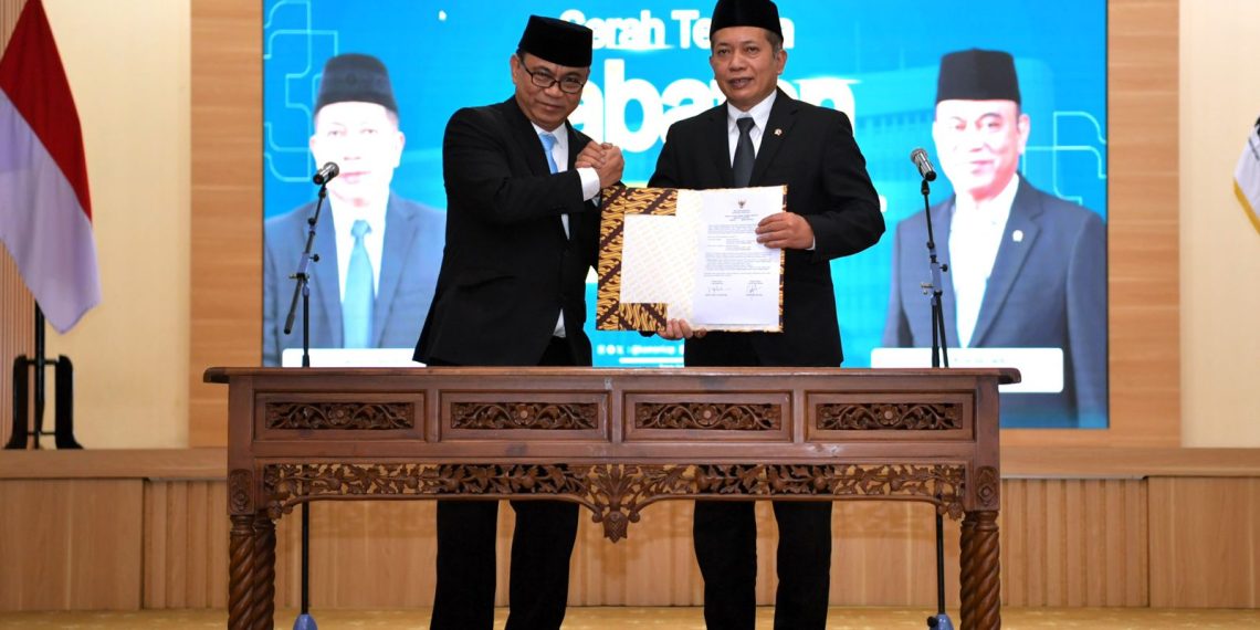 Menteri Koperasi (Menkop) Ferry Juliantono, pada acara Serah Terima Jabatan (Sertijab), di Jakarta, Selasa (9/9).