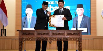 Menteri Koperasi (Menkop) Ferry Juliantono, pada acara Serah Terima Jabatan (Sertijab), di Jakarta, Selasa (9/9).