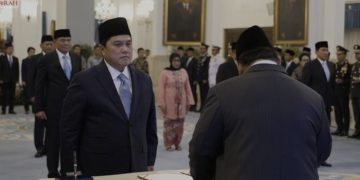 Pelantikan Erick Thohir menjadi Menpora di Istana Negara, Rabu (17/9)