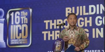Ketua Umum IICD dan Indonesian Institute for Public Governance (IIPG) Rudiantara, dalam acara “The 16th IICD Corporate Governance Conference and Award : “ Building Resilience through Good Governance : Thriving in Turbulent Times ”, Selasa (16/9).