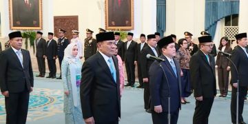 Presiden Prabowo Subianto melantik menteri, wakil menteri dan pimpinan badan baru. (Tangkapan layar YouTube @SekretariatPresiden: Julian)