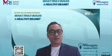 Senior Vice President Marketing Communication Group BSI, Muhammad Arif Gunawan dalam forum bertema *Beyond The Customer Experience: What Truly Builds a Healthy Brand? yang diselenggarakan oleh Infobank dan Marketing Research Indonesia (MRI secara virtual, Rabu, 8 Oktober 2025. (Tangkapan layar Zoom: Ayu Utami)