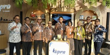 Bank Mandiri dorong ekspor nasional lewat digitalisasi, pembinaan UMKM, dan sinergi lintas instansi di ajang TEI 2025. (Foto: Dok. Mandiri)