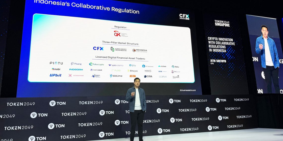 CEO CFX Jeth Soetoyo di TOKEN2049 Singapura
