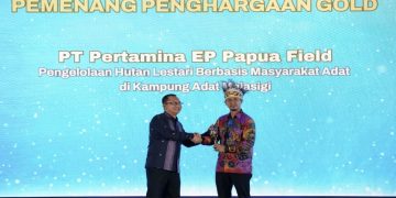 Pertamina EP Papua Field menerima penghargaan kategori Gold atas program Pengelolaan Hutan Lestari Berbasis Masyarakat Adat di Kampung Adat Malasigi yang fokus pada pelestarian lingkungan dan pemberdayaan masyarakat adat di wilayah operasi Papua.