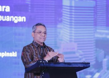 Wakil Menteri Keuangan Suahasil Nazara dalam acara The Finance Executive Forum di ajang Top 20 Financial Institutions Award & Best CFO 2025 yang digelar Infobank Media Group di Bali Room, Hotel Indonesia Kempinski, Jakarta, Selasa, 28 Oktober 2025. (Foto: M. Zulfikar)
