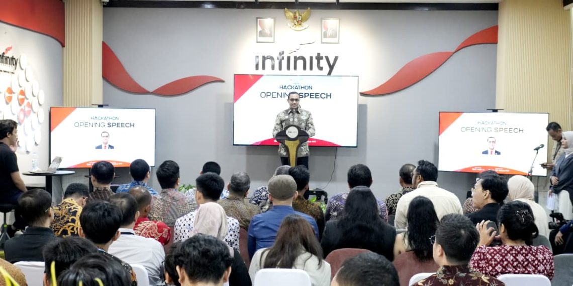 Kepala Eksekutif Pengawas Inovasi Teknologi Sektor Keuangan, Aset Keuangan Digital, dan Aset Kripto OJK, Hasan Fawzi dalam peluncuran Infinity Hackathon OJK-Ekraf 2025 dalam mencari solusi terkait pembiayaan berbasis kekayaan intelektual