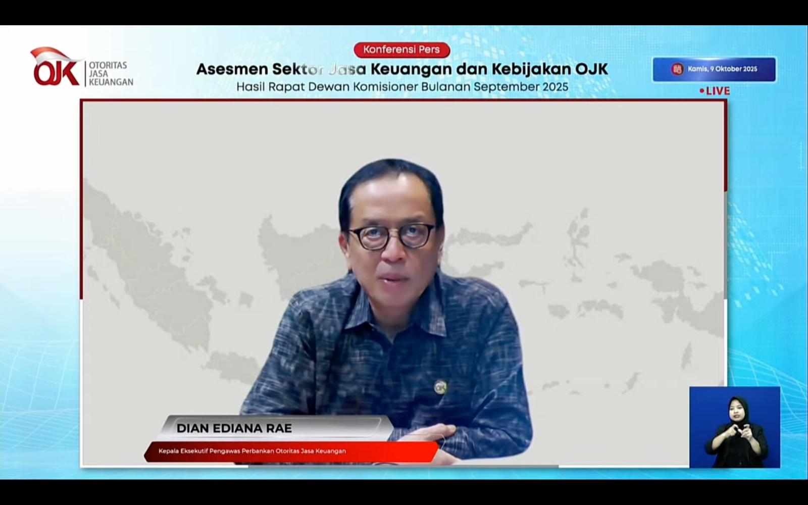 Kepala Eksekutif Pengawas Perbankan OJK, Dian Ediana Rae