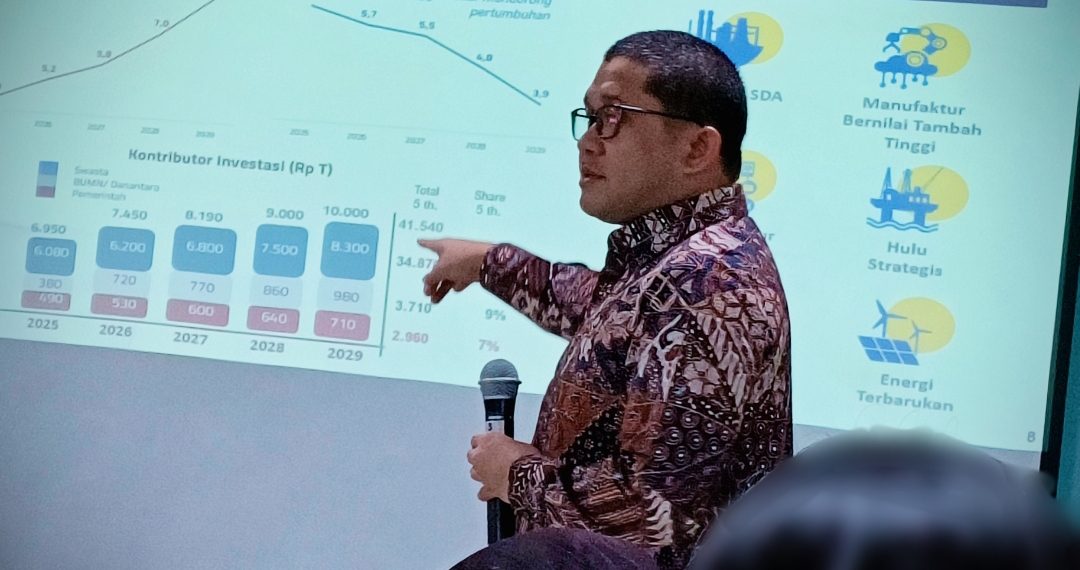 Direktur Jenderal Strategi Ekonomi dan Fiskal Kementerian Keuangan (Dirjen SEF Kemenkeu), Febrio Nathan Kacaribu, dalam acara Media Gathering Kemenkeu, di Jakarta, Kamis, 9 Oktober 2025. (Foto: Yulian Saputra)