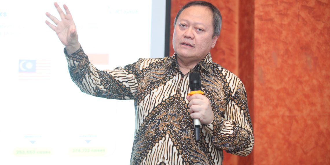 Direktur Utama Artajasa, Armand Hermawan, pada acara Infobank Institute bertajuk Digital "Payment & Security Outlook 2026-2030: Trends, Competitive Landscape and Forecast Insight", Kamis, 20 November 2025. (Foto: Zaenal Abdurrani)