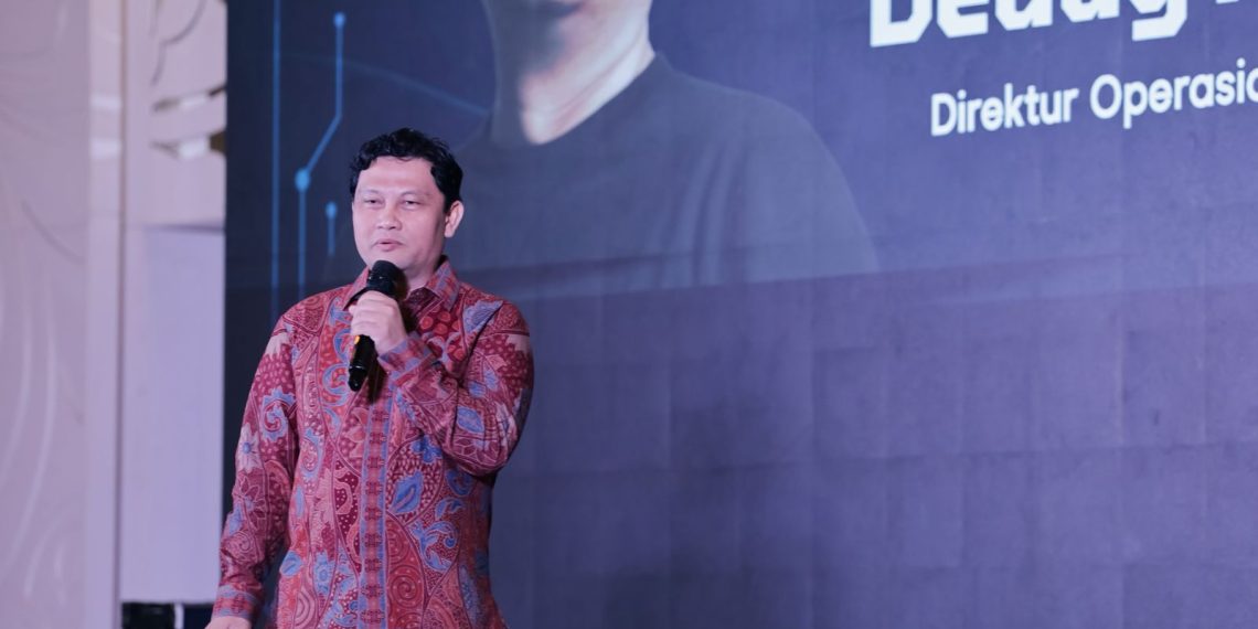 Direktur Operasional PT Sarana Pactindo (FDS PAC Group), Deddy Arisanto, dalam acara Seminar "When Security Becomes the Greatest Risk in Financial Industry" yang digelar Infobank Media Group bersama FDS PAC Group dan APEI, di JS Luwansa Hotel, Kuningan, Jakarta, Kamis, 20 November 2025. (Foto: M. Zulfikar)