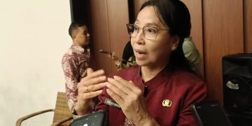 Kepala Bidang Perkebunan Dinas Pertanian dan Ketahanan Pangan Provinsi Bali, Dewa Ayu Nyoman Budiasih, dalam Kunjungan Kerja Media “Kontribusi Kakao untuk APBN dan Perekonomian Nasional”, di Kuta, Kabupaten Badung, Bali, Senin, 24 November 2025. (Foto: Julian)