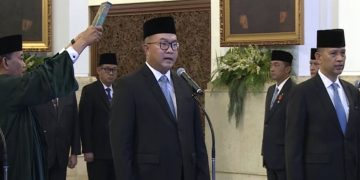 Pelantikan Wakil Ketua Mahkamah Agung (MA) Bidang Non-Yudisial dan Kepala Badan Riset dan Inovasi Nasional (BRIN) dalam upacara resmi yang digelar di Istana Negara, Jakarta, pada Senin (10/11/2025) -Foto: Ist