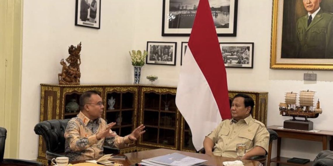 Presiden Prabowo Subianto melakukan pertemuan dengan Wakil Ketua DPR RI Prof. Sufmi Dasco Ahmad di Istana Merdeka, Jakarta, pada Senin, 17 November 2025. Foto: BPMI Setpres